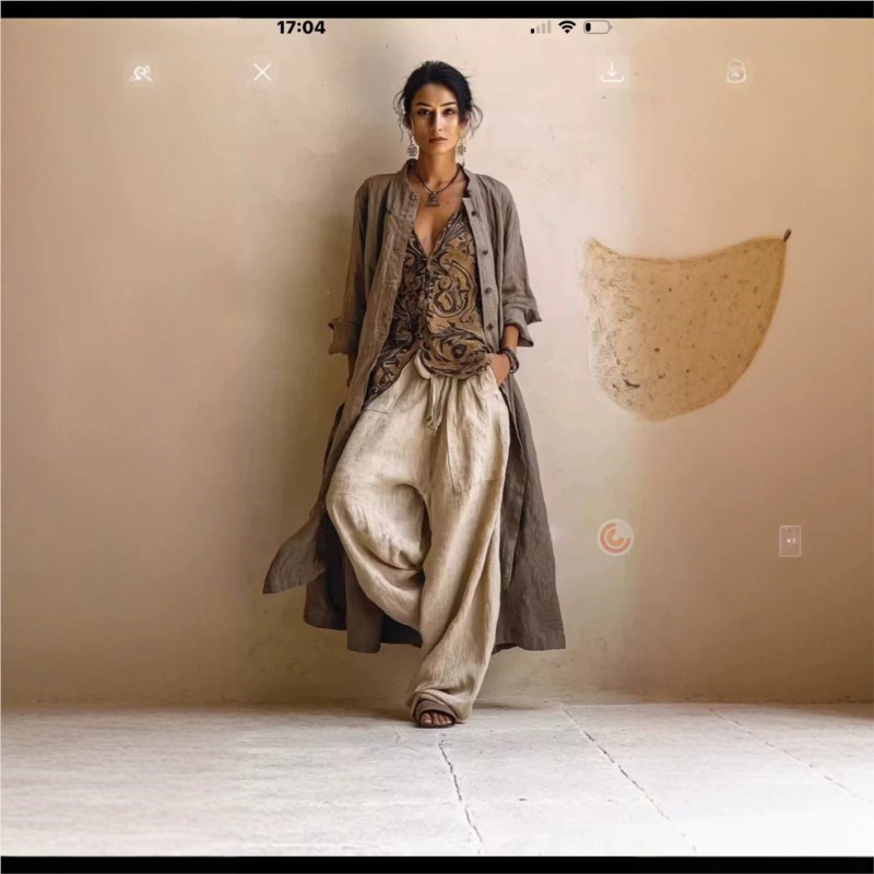 Crop Cardigan Vintage - Vintage Print 3-Piece Set Women Casual