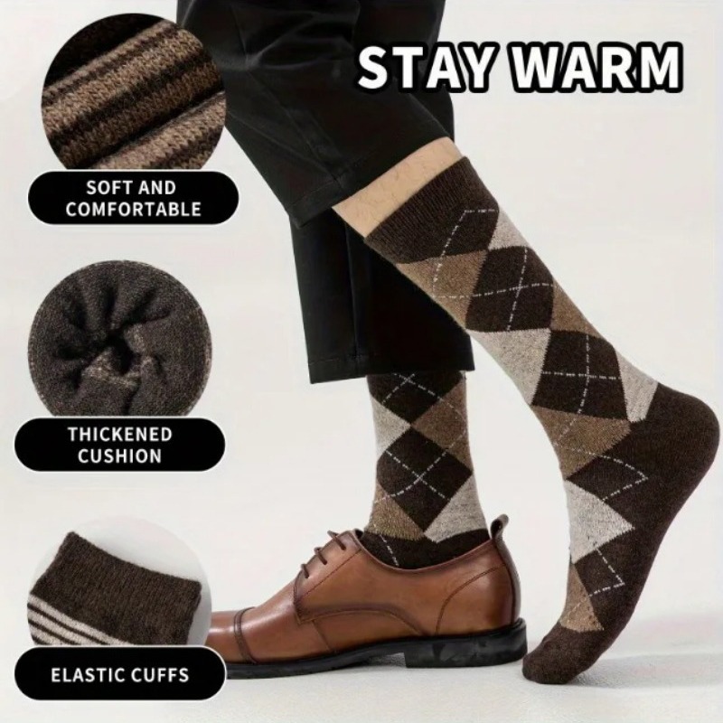 6 Pairs Vintage Brown Argyle S - đánh giá và giá Vintage Fashion Knitwear