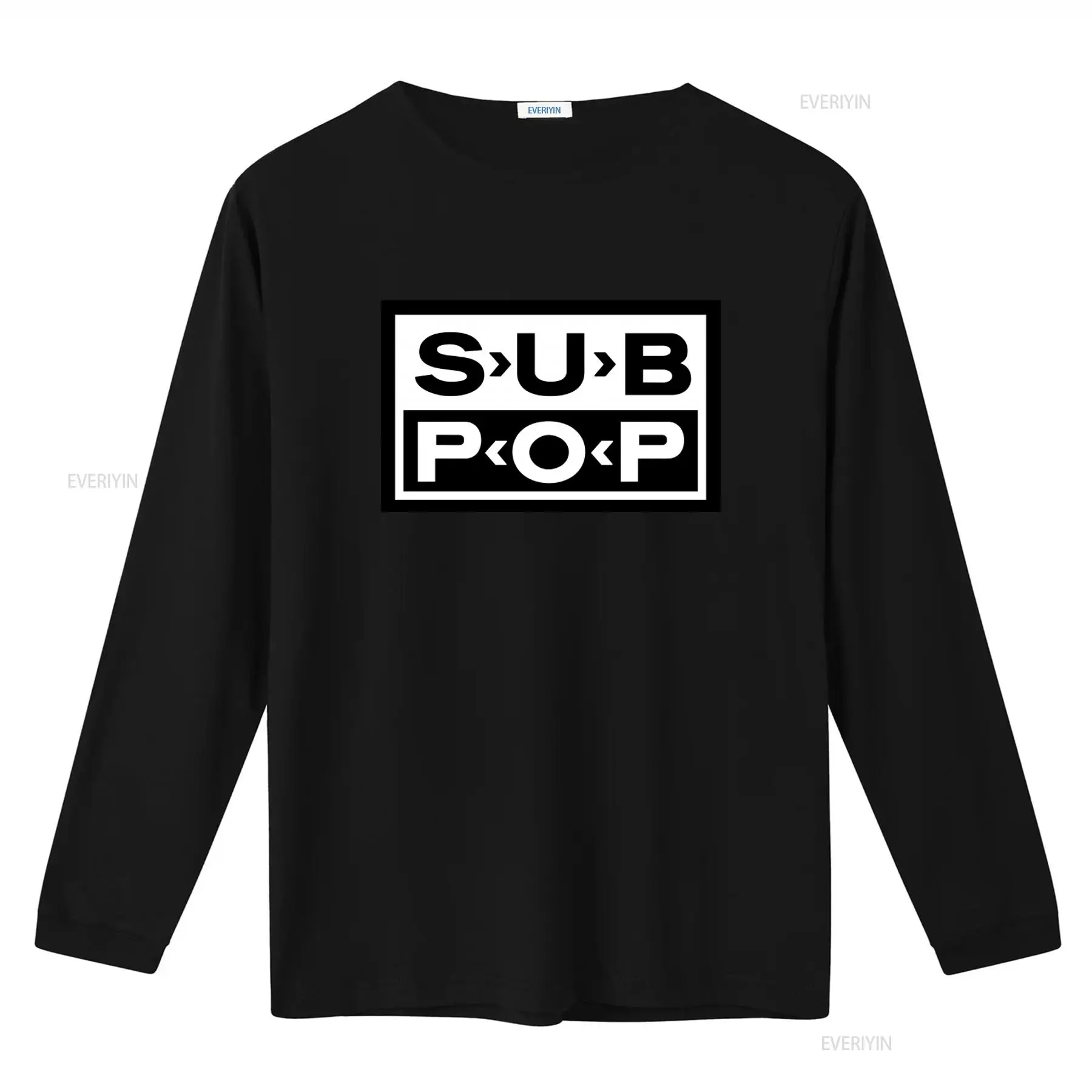 Sub Pop Logo T Shirt Black wit - đánh giá và giá Vintage Fashion Logo