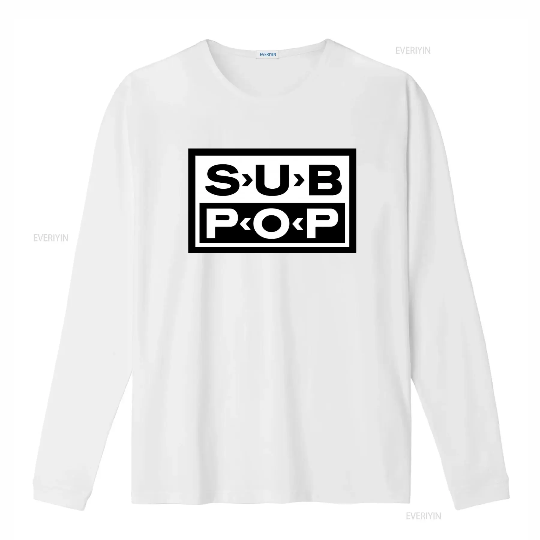 Sub Pop Logo T Shirt Black wit - đánh giá và giá Vintage Fashion Logo