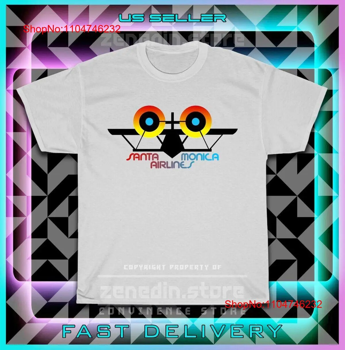 New Hot Santa Monica Airline L - đánh giá và giá Vintage Fashion Logo