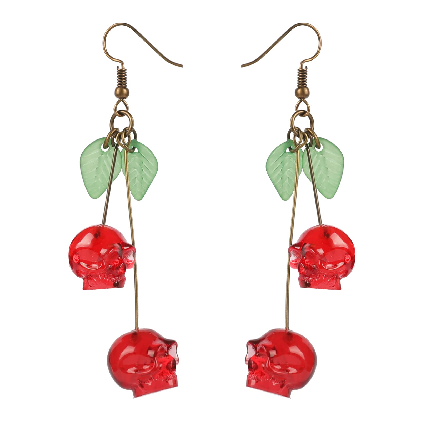 Skull Cherry -Red Skulls Earri - đánh giá và giá Quirky Vintage Fashion