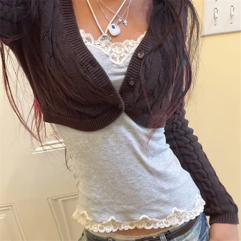 Women Cable Knit Cropped Boler - đánh giá và giá Crop Cardigan Vintage