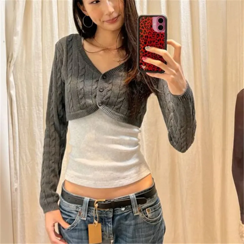 Women Cable Knit Cropped Boler - đánh giá và giá Crop Cardigan Vintage