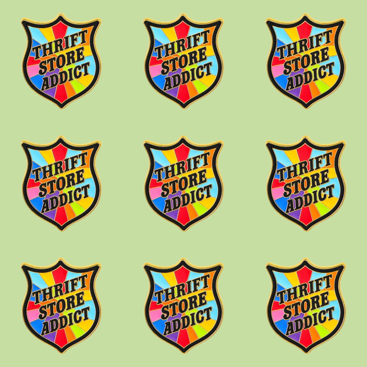 9pcs/Set THRIFT STORE ADDICT E - đánh giá và giá Thrift Vintage Fashion Usa