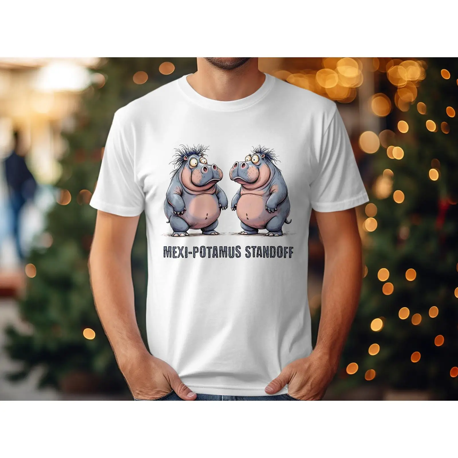 Funny Hippo T Shirt Mexi Potam - đánh giá và giá Quirky Vintage Fashion
