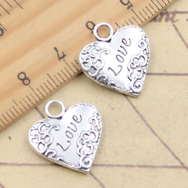 10pcs Charms Heart Love 19x18m - đánh giá và giá Vintage Fashion Finds