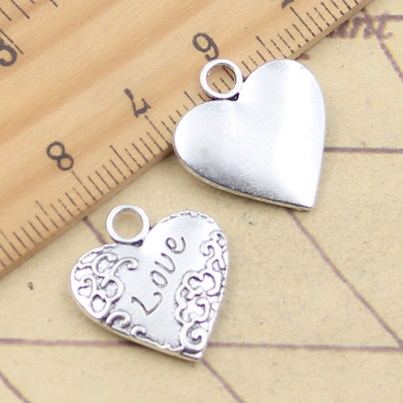 10pcs Charms Heart Love 19x18m - đánh giá và giá Vintage Fashion Finds
