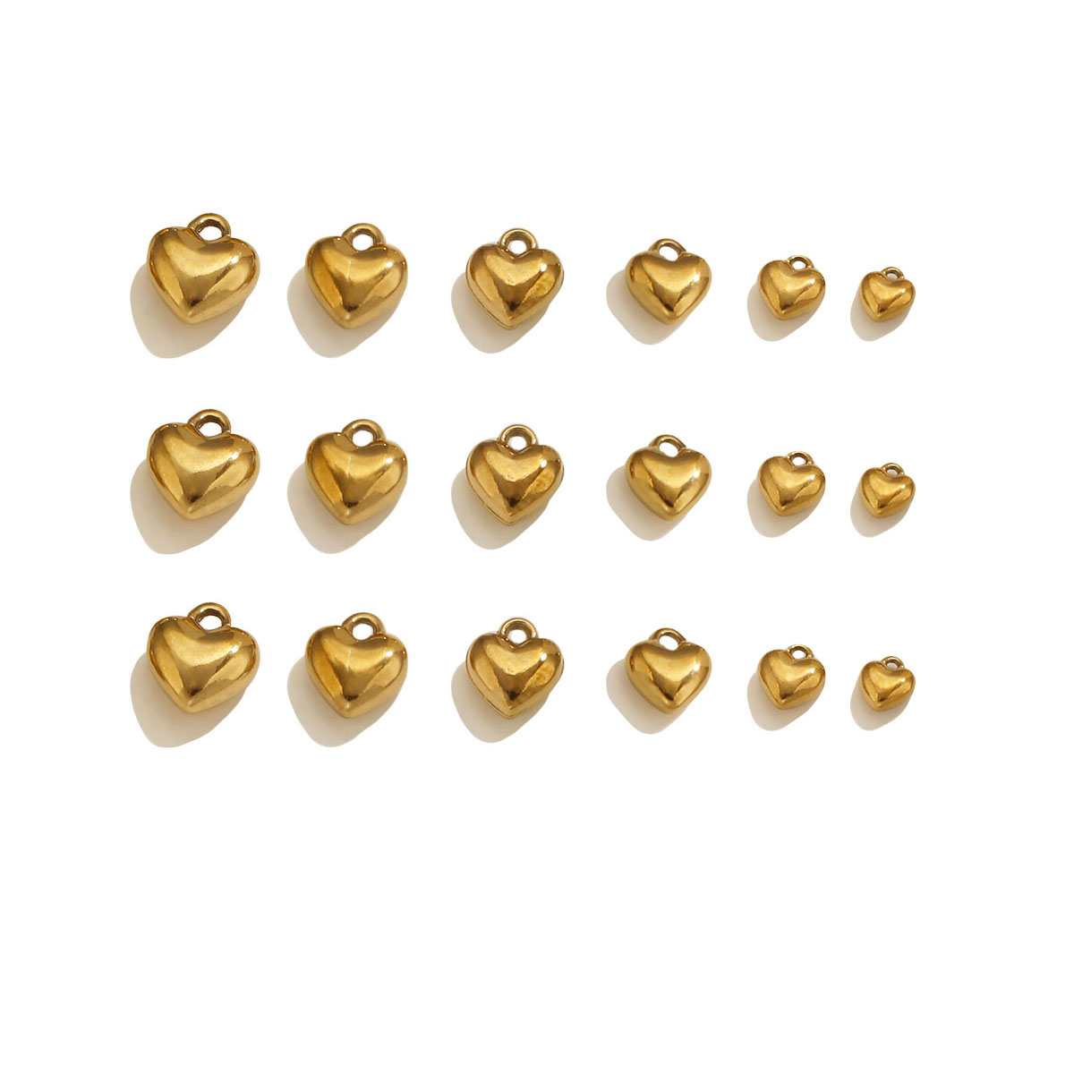 20Pcs 3D Solid Heart Charm 18K - đánh giá và giá Vintage Fashion Earrings