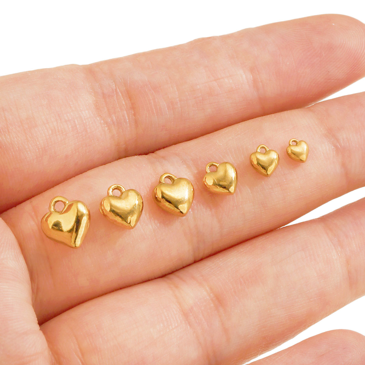 20Pcs 3D Solid Heart Charm 18K - đánh giá và giá Vintage Fashion Earrings