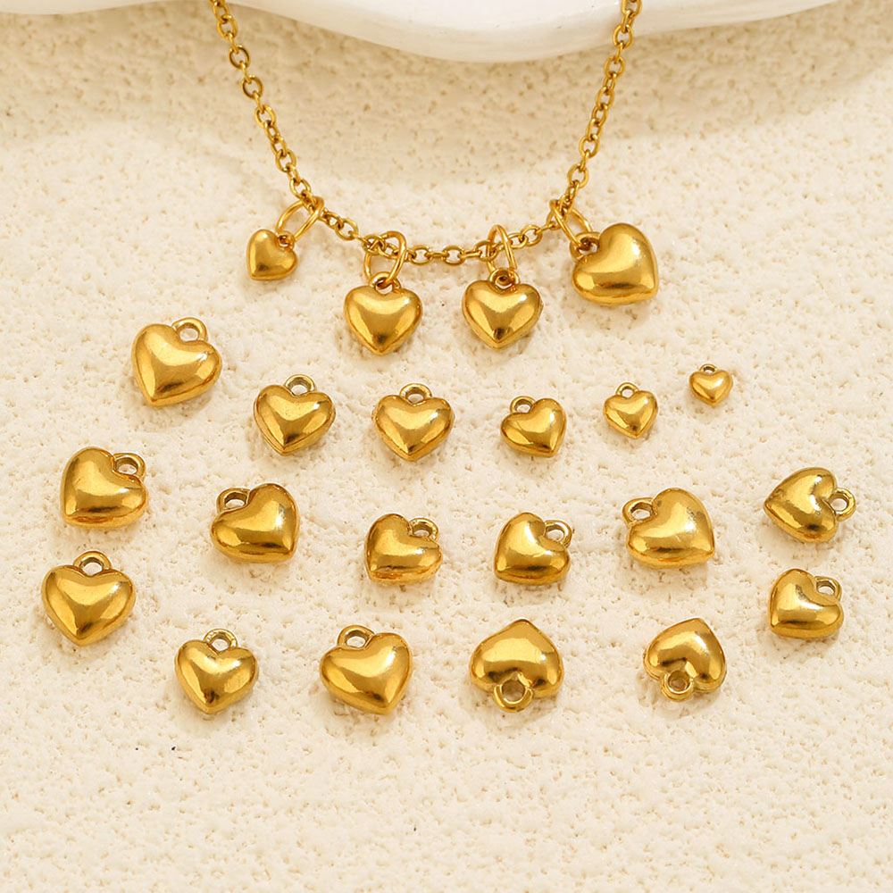 20Pcs 3D Solid Heart Charm 18K - đánh giá và giá Vintage Fashion Earrings