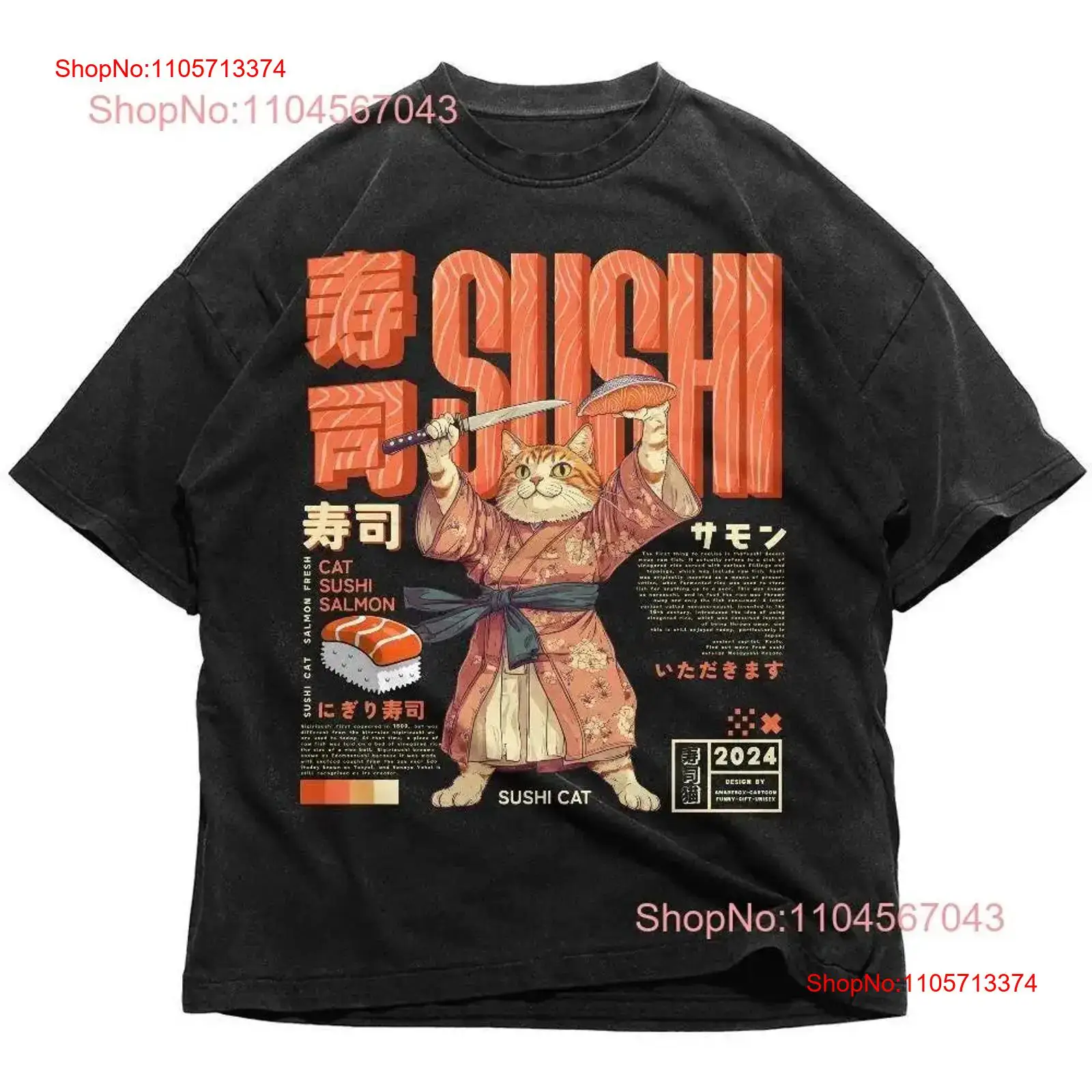Sushi Cat Japanese T Shirt Ret - đánh giá và giá Vintage Fashion In Tokyo