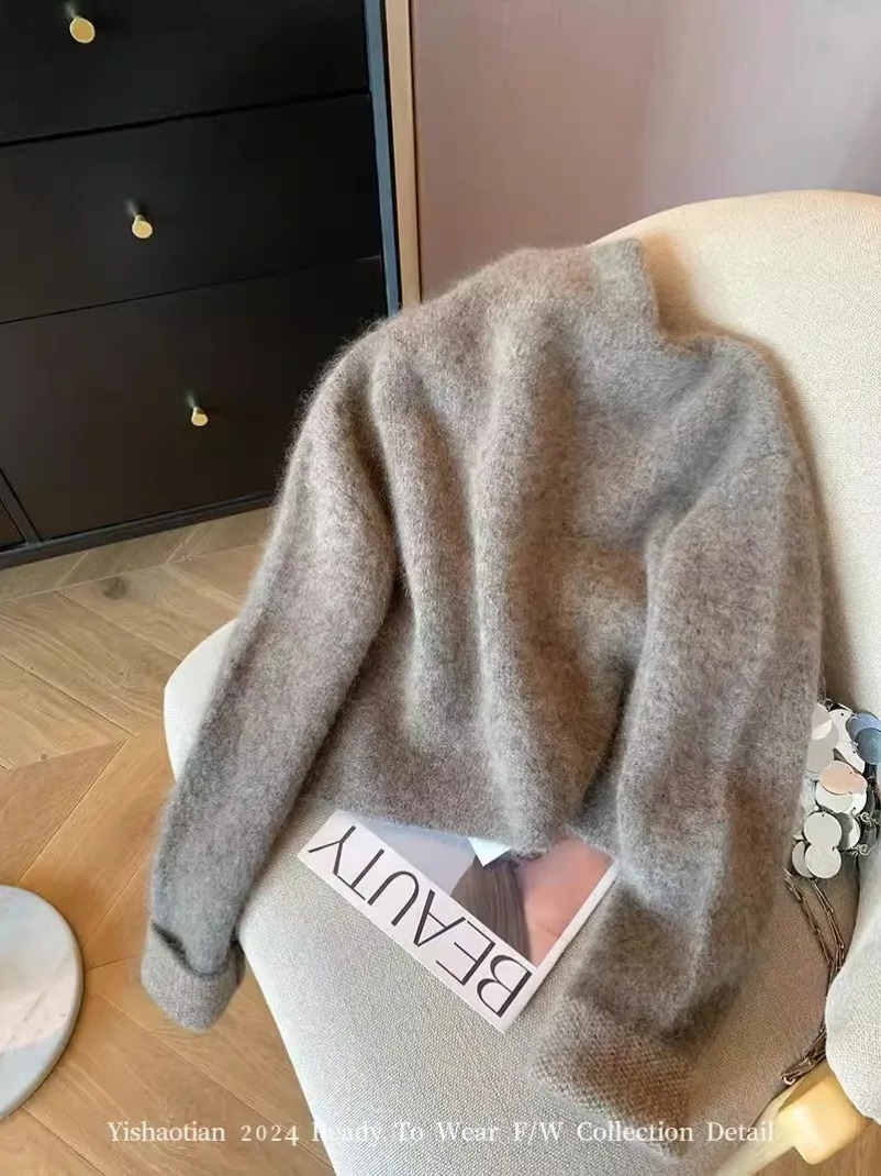 Fall Women Old Money Cuddly Ca - đánh giá và giá Crop Cardigan Vintage
