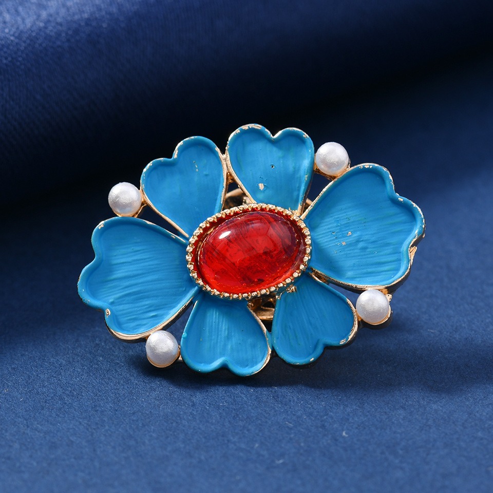 Vintage Enamel Blue Flower Bro - đánh giá và giá Vintage Fashion Knitwear