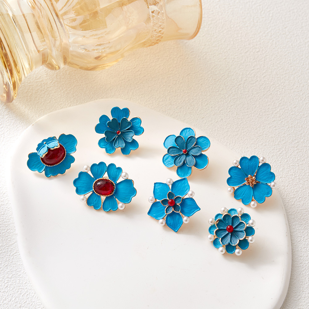 Vintage Enamel Blue Flower Bro - đánh giá và giá Vintage Fashion Knitwear