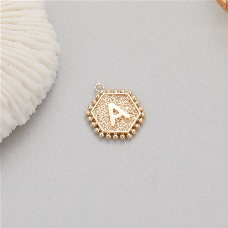 5Pcs Rivet Hexagonal 26 Alphab - đánh giá và giá Vintage Fashion Earrings