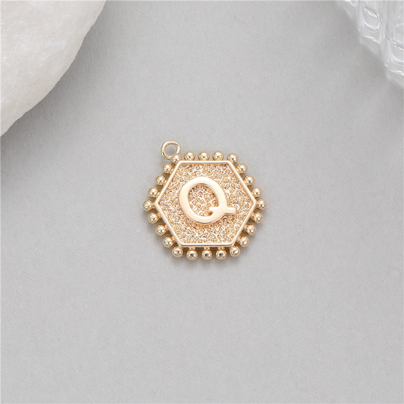 5Pcs Rivet Hexagonal 26 Alphab - đánh giá và giá Vintage Fashion Earrings